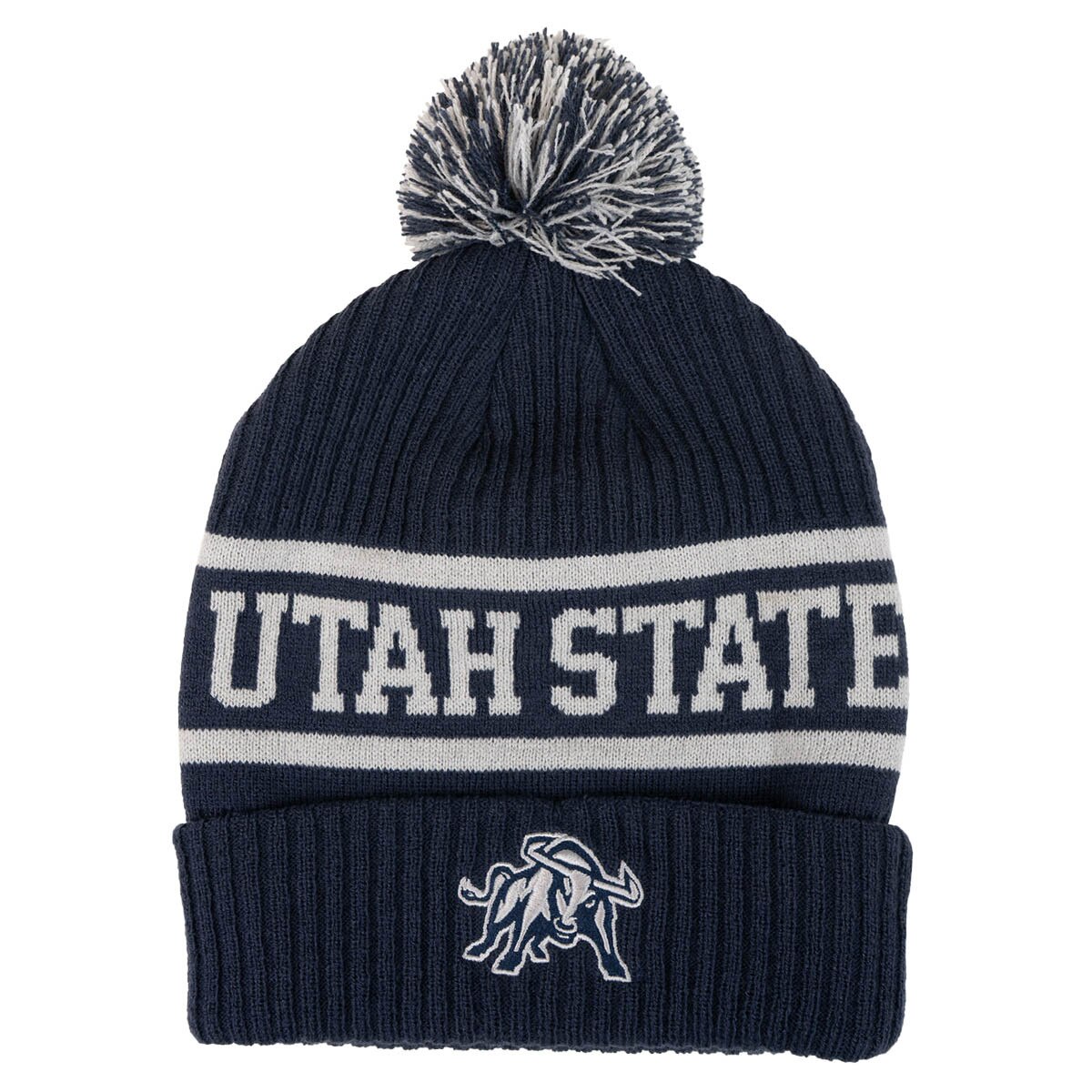 Nike Utah state aggie bull pom pom beanie